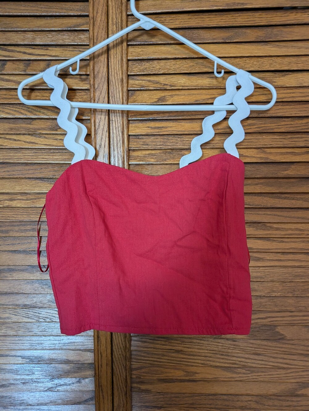 Thirty‎ Thirty NWT Rick Rack Strap Red Tank Top Woman Size Large